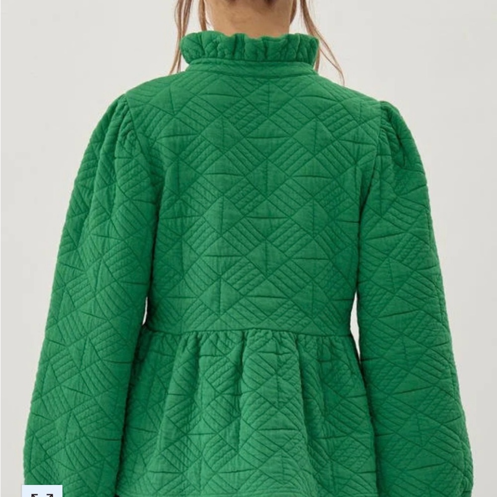 Emerald Peplum Top with Ric Rac Trim - Picture 3 of 3
